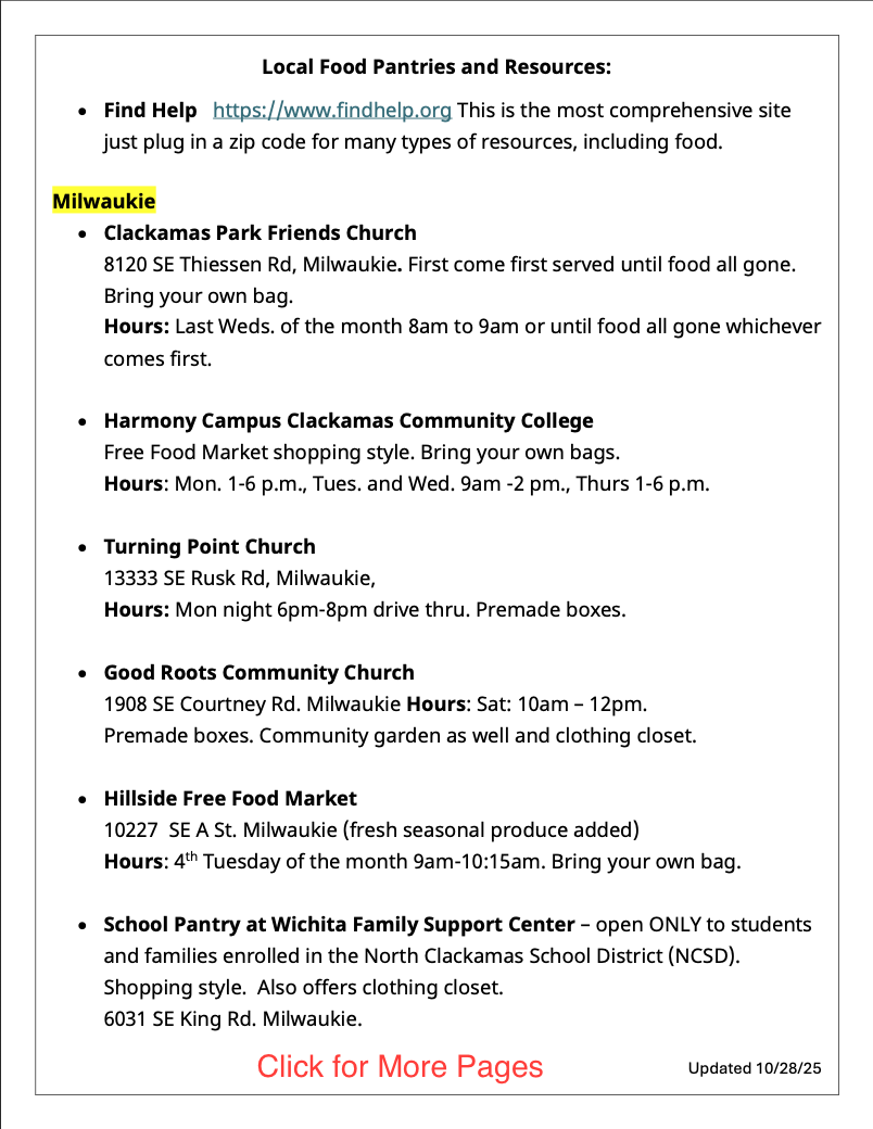 Food Pantries